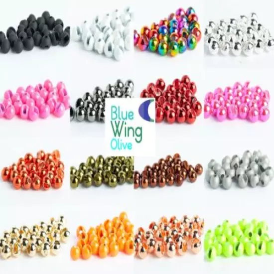 Blue Wing Olive Slotted Tungsten Fly Tying Beads - 100 Pack