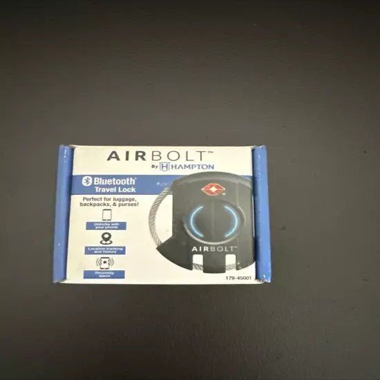 Bluetooth Travel Lock Airbolt By Hampton For Luggage, Baggage, Purses.