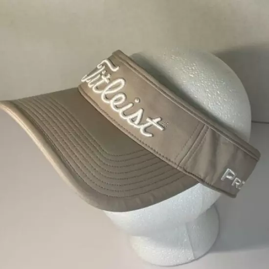 Titleist Footjoy FJ Pro V1 - Adult Adjustable Visor Hat - Tan / Beige