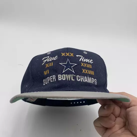 Vintage Dallas Cowboys Snapback Five Time Super Bowl Champs Hat