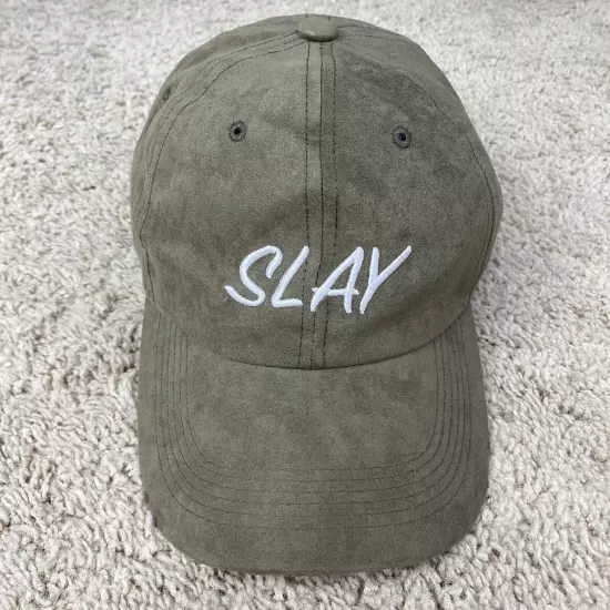 Torrid “Slay” Green Faux Suede Baseball Hat