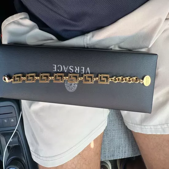 versace chain bracelet one size fits all