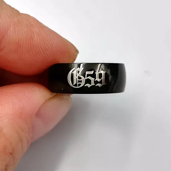 Suicideboys G59 Laser Engraved Black stainless steel ring US8# 9# 10# 11# 12#