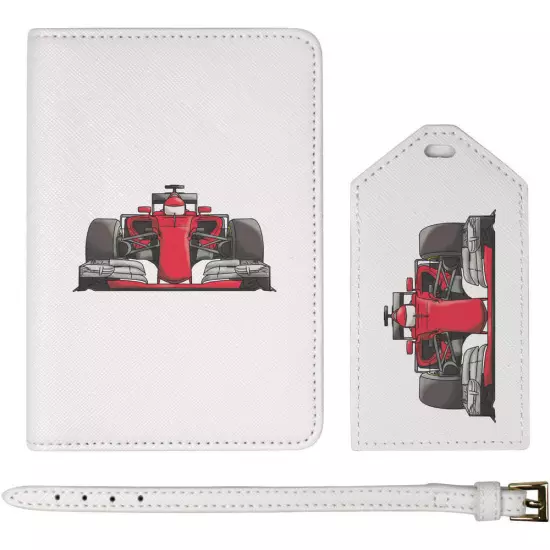 'Red F1 Race Car' Passport Cover & Luggage Tag Travel Set (PA00015784)