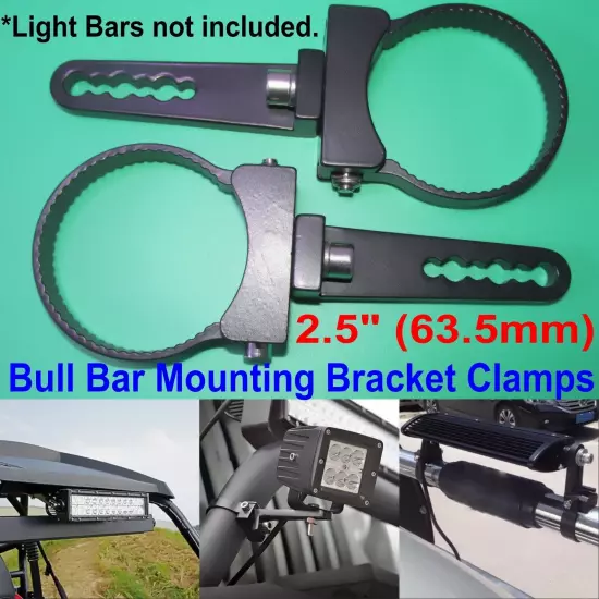 2.5 inch Tube Bull Bar/Roll Bar Mount Bracket Clamps for Off Road LED Light Bar