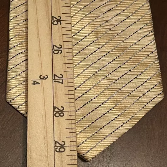 John Alexander Gold Blue Hand Made 100% Silk Men’s Neck Tie Made In China