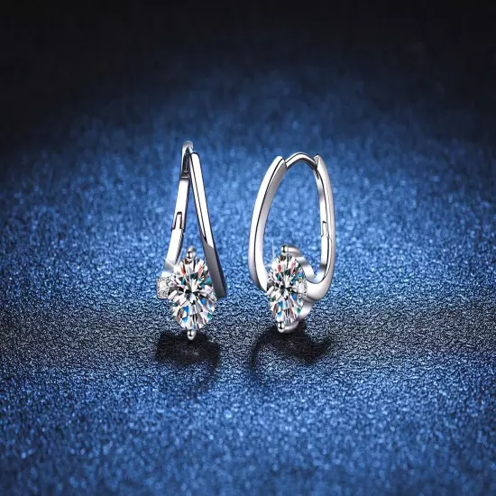 S925 Silver Moissanite Affordable Luxury Earrings