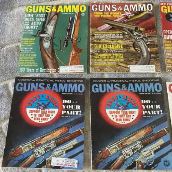 Vintage 1960's Magazine Lot of 16 ~ Guns & Ammo, Shooting Times, and MORE!