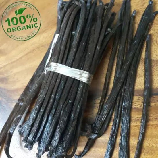 Organic Ceylon Vanilla Beans Whole Grade A Pods for Vanilla Extract & Baking