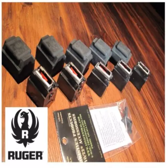 5 Pack Fits Ruger 10/22 Magazines 22 LR BX-1 10 RD Clips W/ CAPS + Free Goodie