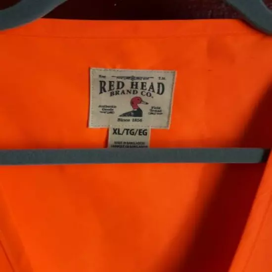 Red Head 1856 Sz XL Duck Bird Hunting Fishing Vest Orange 