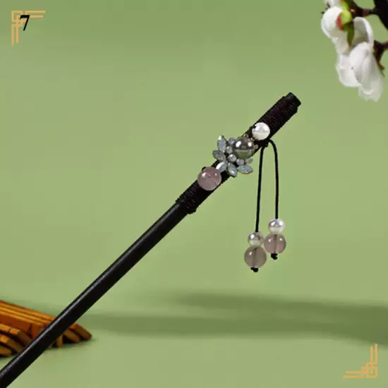 Womens Flower Wooden Chopsticks Hair Hairpin Hair Stick Chinese Style Retro❥