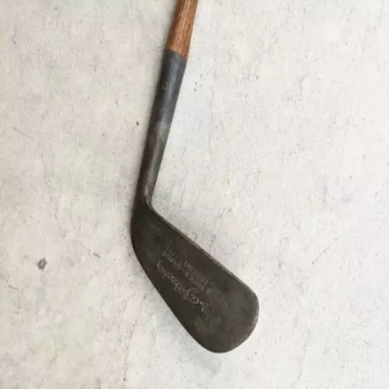 Antique Hickory Wood Shaft Golf Club A.J. Reachloz Hammer Anvil Brand Mashie