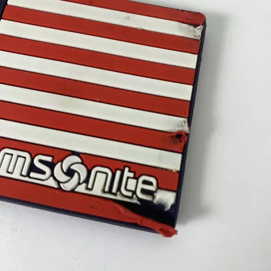 Samsonite Luggage Tag Vintage American Flag NEW- Damage Edge