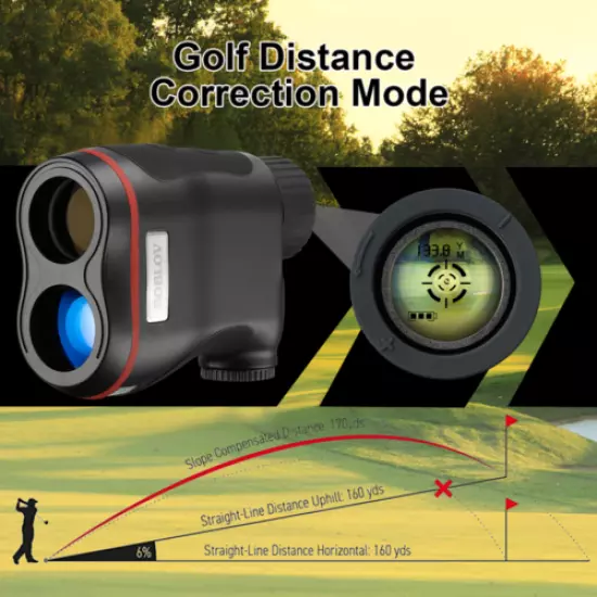 BOBLOV R600 GOLF LASER RANGE FINDER w/ FLAG-LOCK SLOPE& VIBRATION