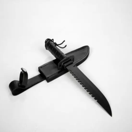 Black Canyon 14" Military Style Tactical Survival Knife & Sheath + Compass & Kit