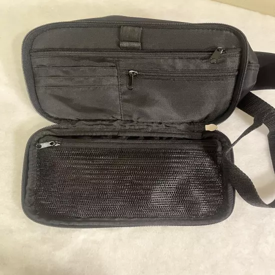 Samsonite VTG Travel Pouch Money Holder Fanny Pack Crossbody Bag Black Adjusts