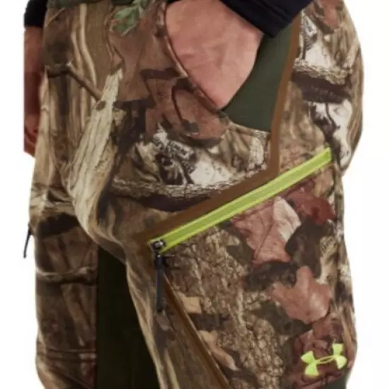 Under Armour Mossy Oak Camo Ridge Reaper Hunting Softshell Jacket and Pants-L,34