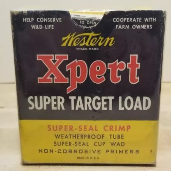 1950's Western Xpert Super Target Load "Trap and Skeet Shells 12 ga. (empty box)