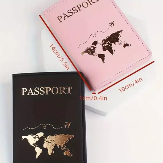 Black & Pink Passport Covers, Simple Elegant Multi-Functional Passport