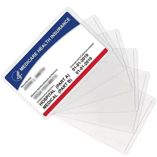 Medicare Card Holder Protective Sleeves / 6 Pack