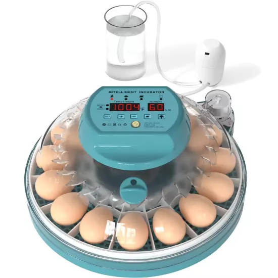 Egg Incubator, Intelligent Incubator for Chicken Eggs with Automatic Humidity...