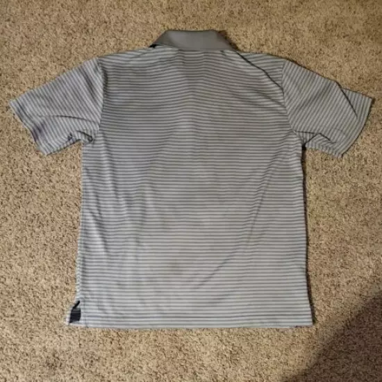 PGA Tour Men's Golf Shirt Airflux Size Medium Grey Stripes