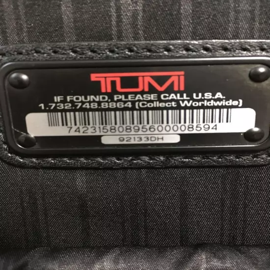 Tumi Garment Bag Napa Leather Black