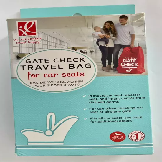 JL Childress Gate Check Bag for Car Seats Car Seat Protector Cover - Red - NEW