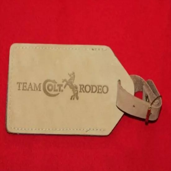 COLT FIREARMS FACTORY Team Rodeo Leather Luggage Tag