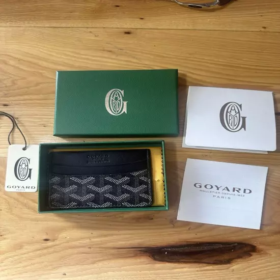 Authentic Goyard Saint Sulpice Card Holder - Black