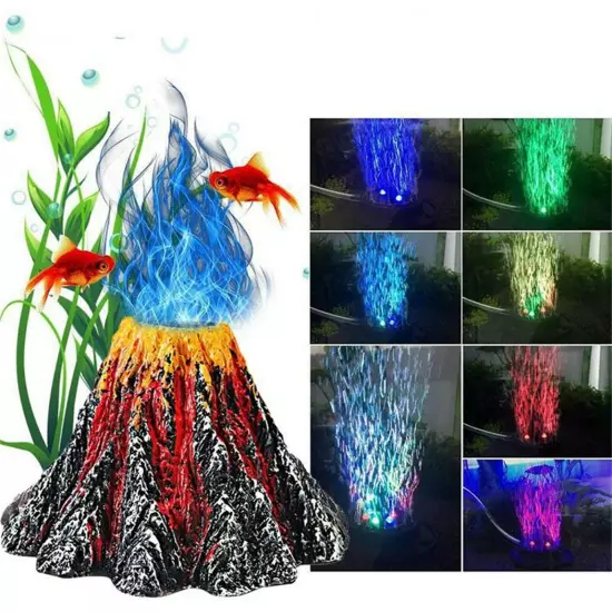 Exquisite Aquarium Water Tank Volcano Eruption Decorative Volcano Model