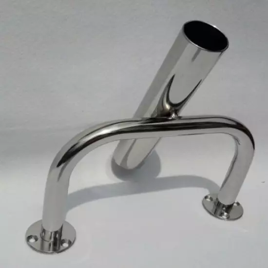 1 TUBE STAINLESS STEEL 316 BOAT FISHING ROD HOLDER (40mm tube)