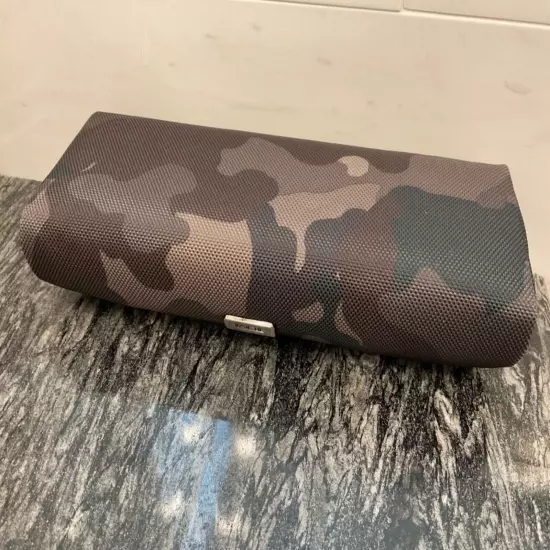 NEW - TUMI Zippered Ballistic Nylon Pencil Case Cord Pouch - KHAKI CAMO & BLACK