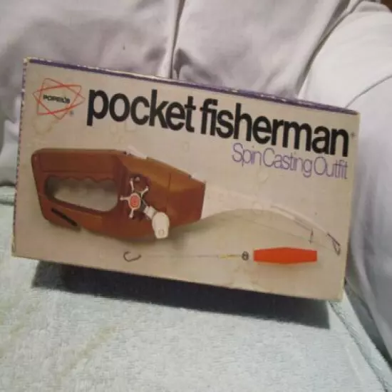 Vintage 1972 Popeil's Pocket Fisherman Spin Casting Original Box And Manual NOS