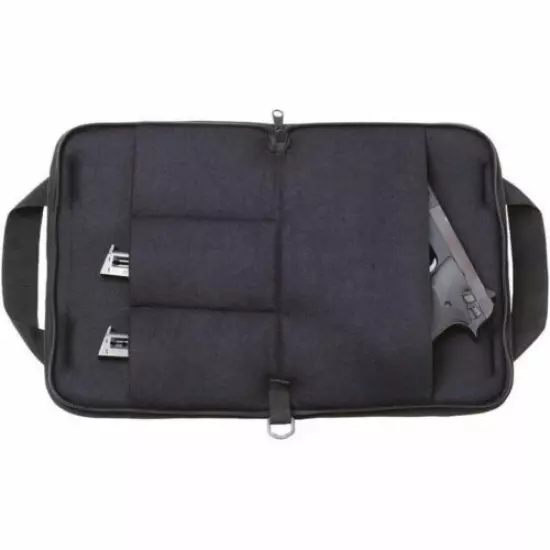 Black Soft Case Zip-Around Pistol Rug, Range Hand Gun Padded Carry Storage Pouch