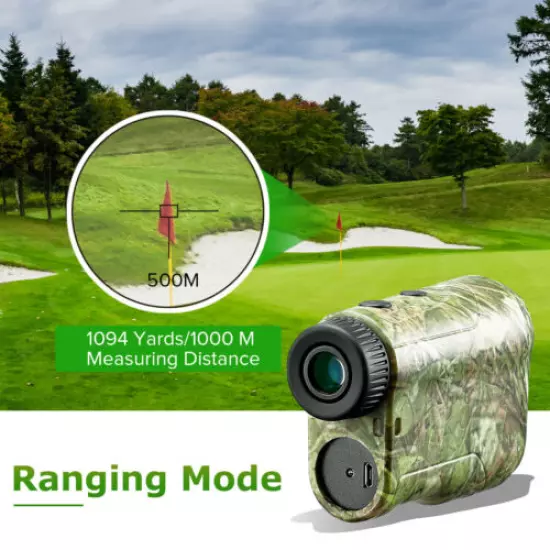 BOBLOV 6.5X 1000M Waterproof Golf Range Finder Rangefinder with Golf Bag Holder