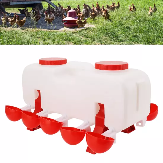 10L Chicken Waterer Semi Automatic Poultry Water Feeder Chicken Coop Accessories