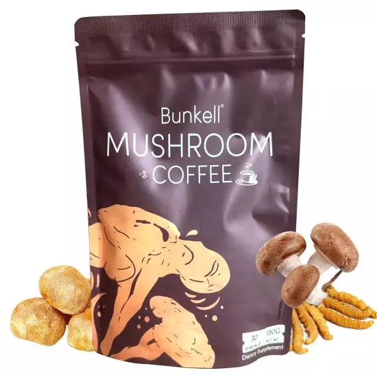 MULTI Mushroom Coffee,Organic-Smooth Supplement (30 Servings)2000mg Enhance mood