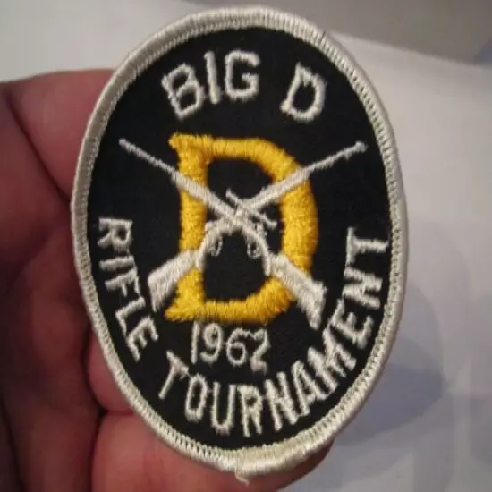 1962 BIG D RIFLE TOURNAMENT PATCH - FANTASTIC FIND! - SC