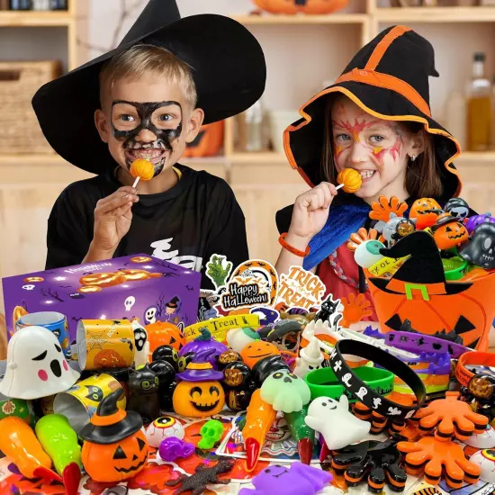 463PCS Halloween Party Favors Trick or Treat Goodies Bag Fillers Basket... 