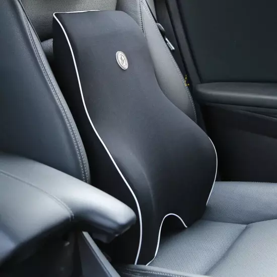 Backrest Cushion Car Lumbar Pillow Waist Cushion Memory Foam Travel Car Pillow