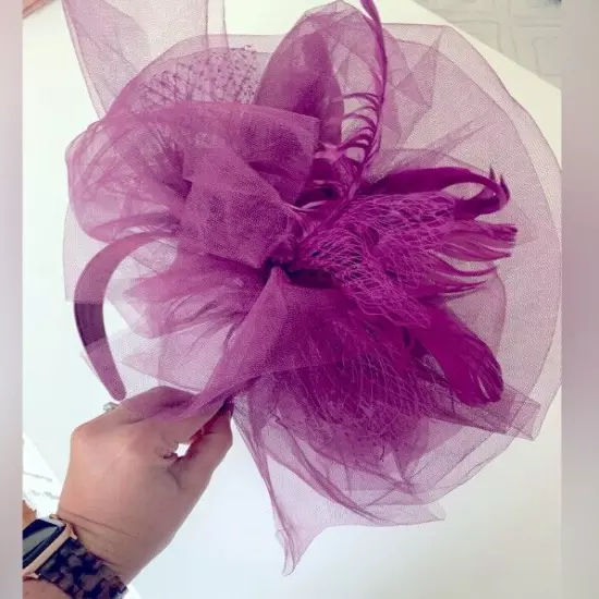 Women Feather Hair Fascinator Clip Wedding Headband Royal Tea Cocktail Party Hat