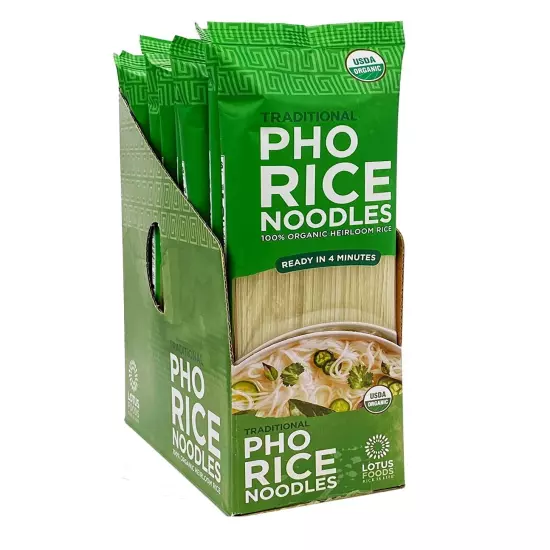 Lotus Foods Organic Traditional Pho Rice Noodles, 8 Ounce (Pack of 8) 