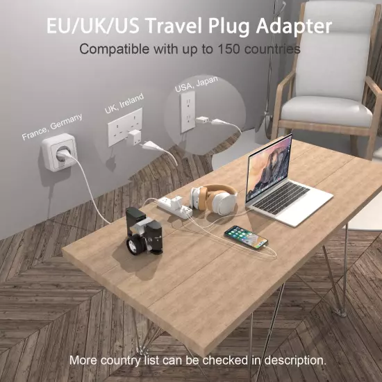 European Travel Plug Adapter, International Travel Plug Adapter, US to UK Europ