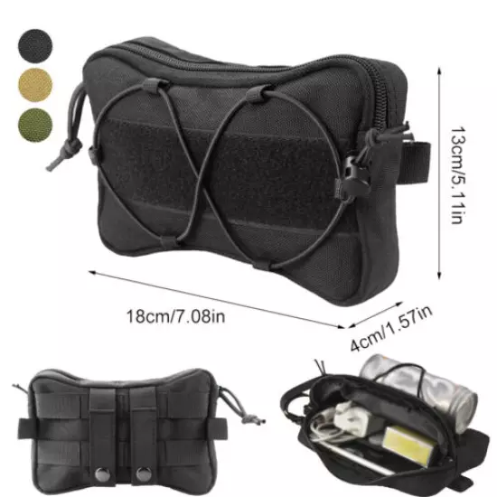 Tactical Molle Pouches Compact EDC Tool Bags with Straps Waist Pack Medical Bag