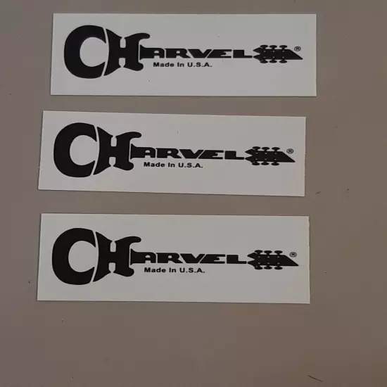 Charvel Waterslide Restoration Headstock Decal, Black 3X