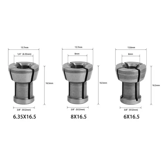 6Pcs Split Bushing Converters with Carbide Construction for Durability