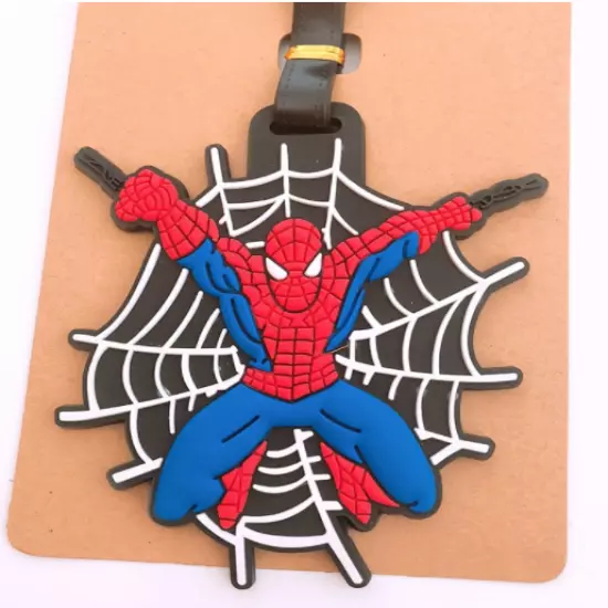 New Marvel Spider-Man PVC Travel Bags Baggage Backpack Suitcase Luggage Tags