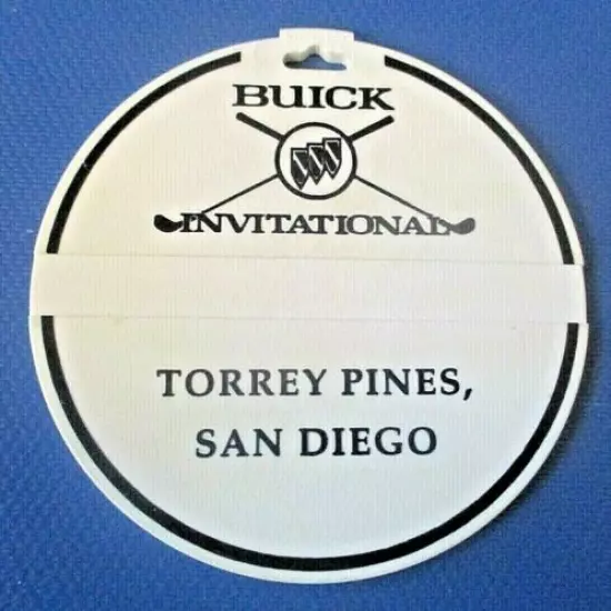 vtg - PGA TOUR Golf Bag Tag - 1999 BUICK INVITATIONAL - Pro-Am - Tiger Woods